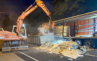 Containerdienst Frankfurt: Schnelle Nothilfe auf der Autobahn A661 nach LKW-Unfall